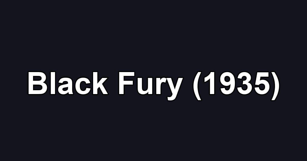 Black Fury (1935)
