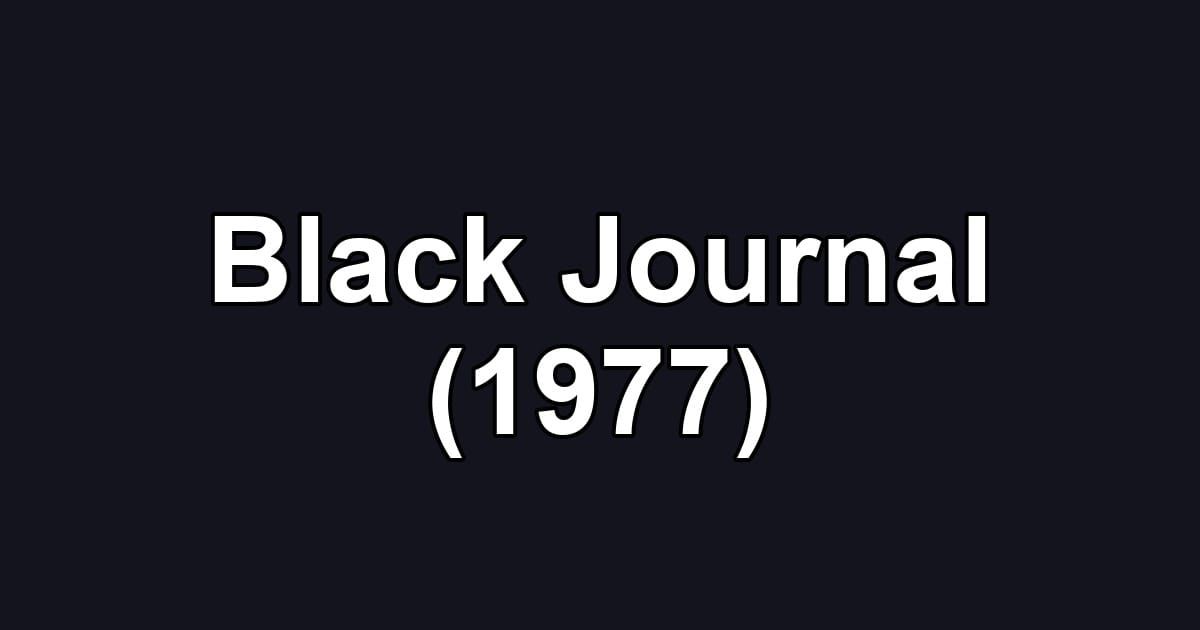 Black Journal (1977)