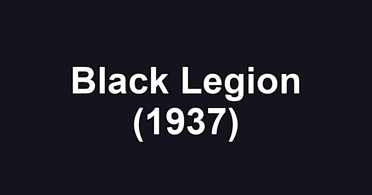 Black Legion (1937)