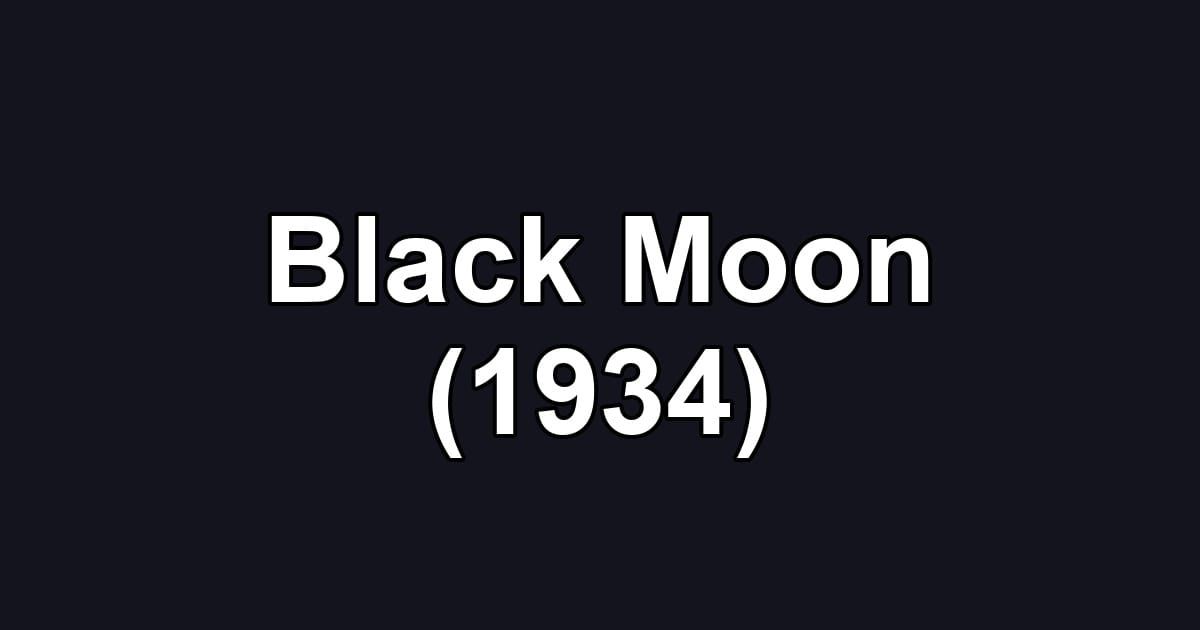 Black Moon (1934)
