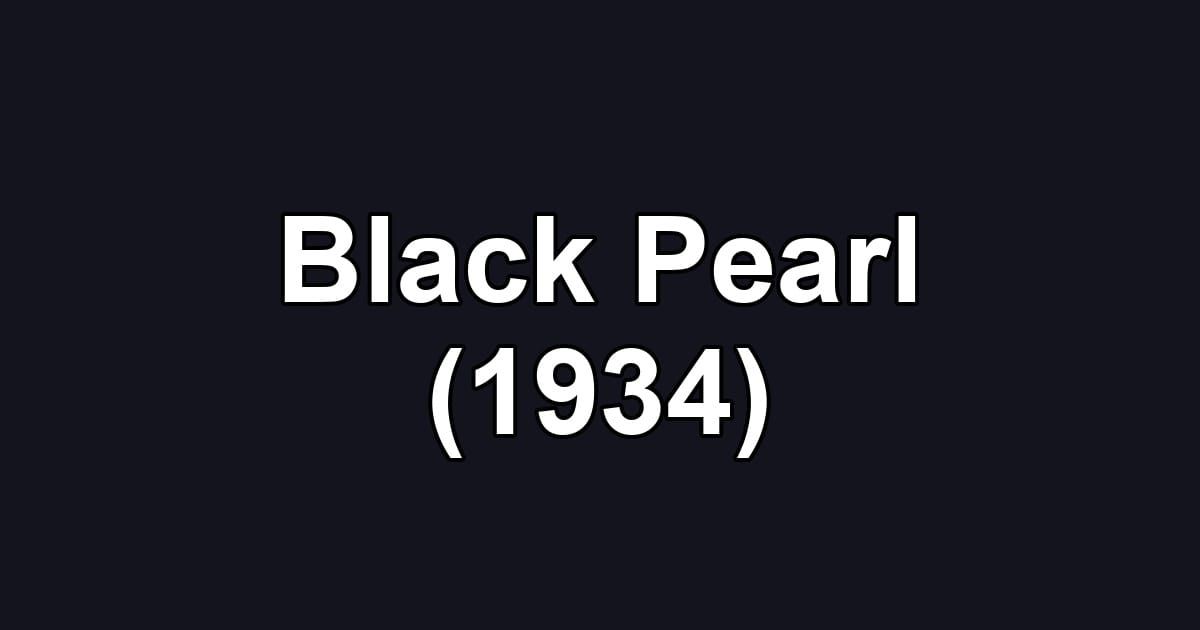 Black Pearl (1934)
