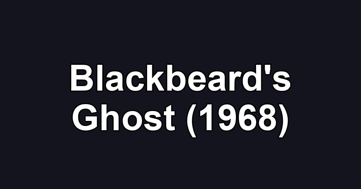 Blackbeard's Ghost (1968)