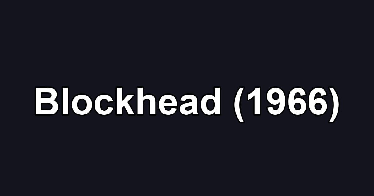 Blockhead (1966)
