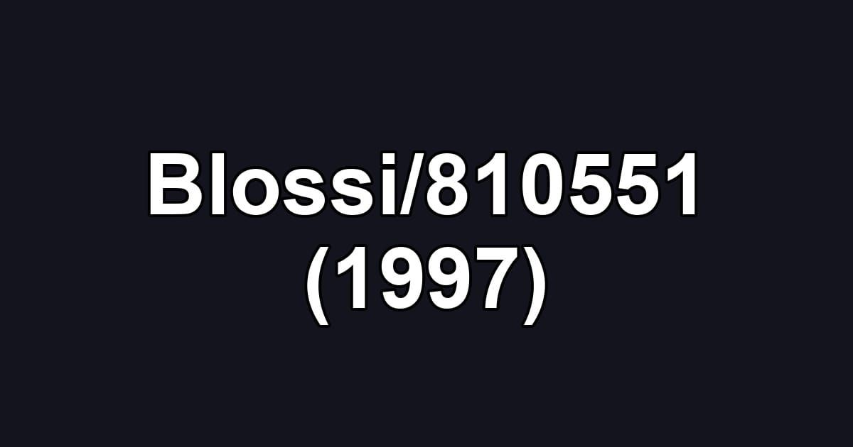 Blossi/810551 (1997)