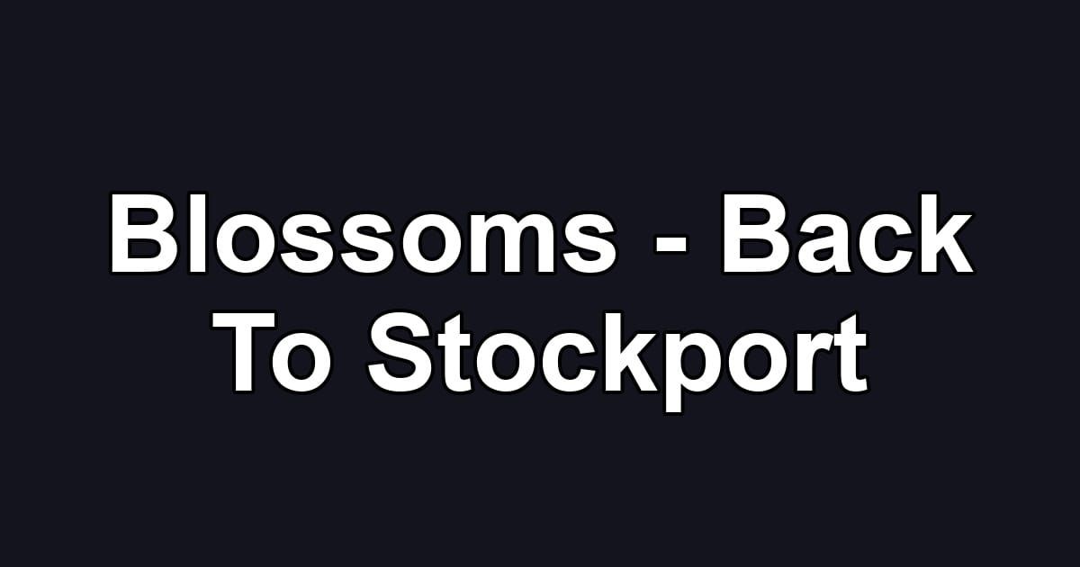 Blossoms - Back To Stockport