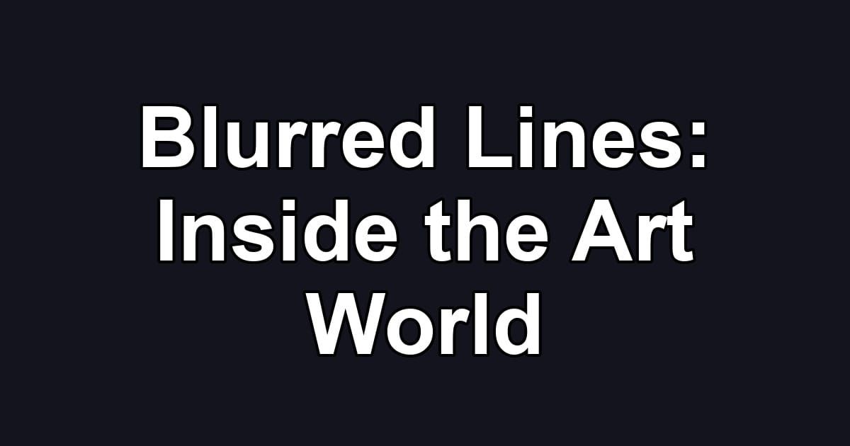 Blurred Lines: Inside the Art World