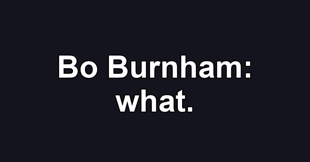 Bo Burnham: what.