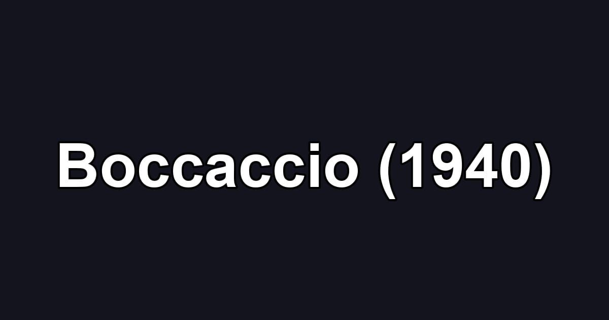 Boccaccio (1940)