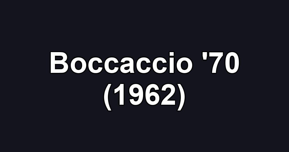 Boccaccio '70 (1962)