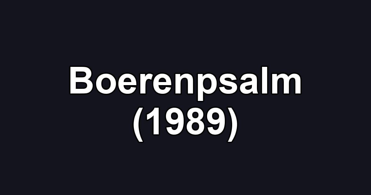 Boerenpsalm (1989)