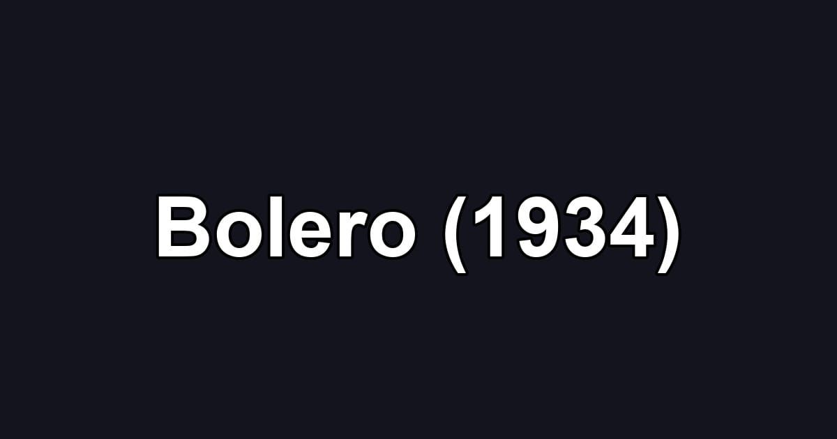 Bolero (1934)