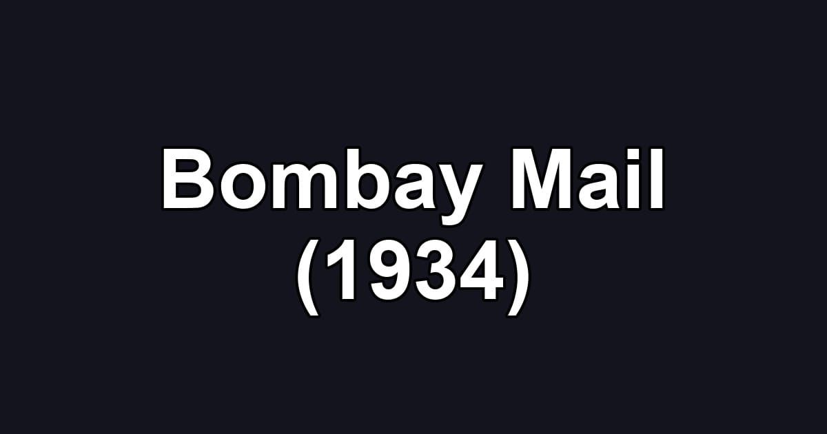 Bombay Mail (1934)