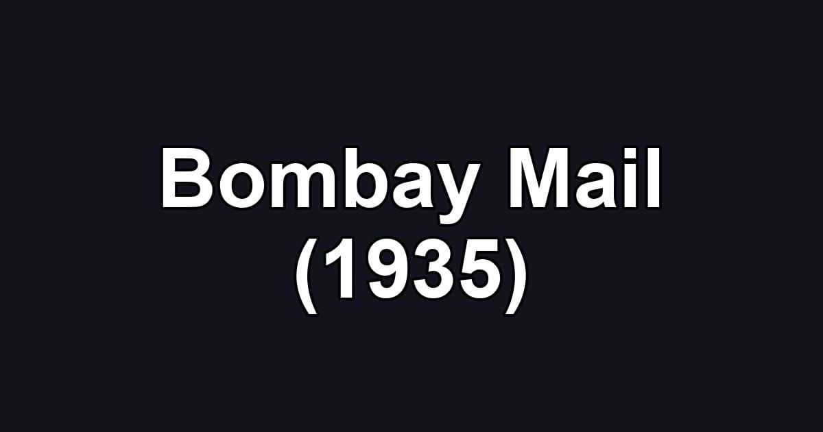 Bombay Mail (1935)