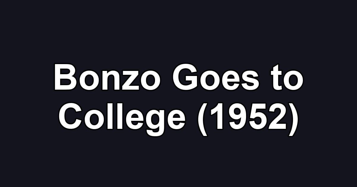 Bonzo Goes to College (1952)