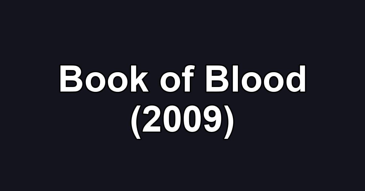 Book of Blood (2009)