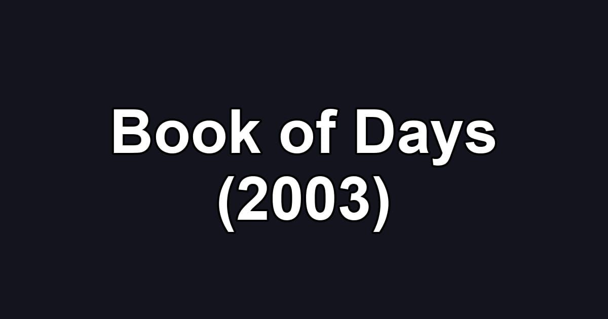 Book of Days (2003)