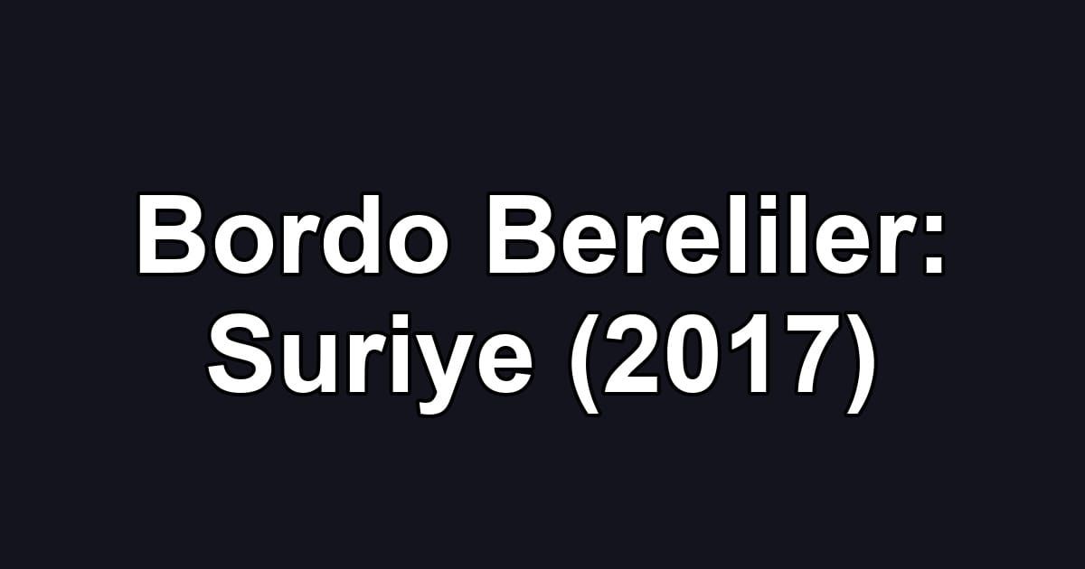 Bordo Bereliler: Suriye (2017)