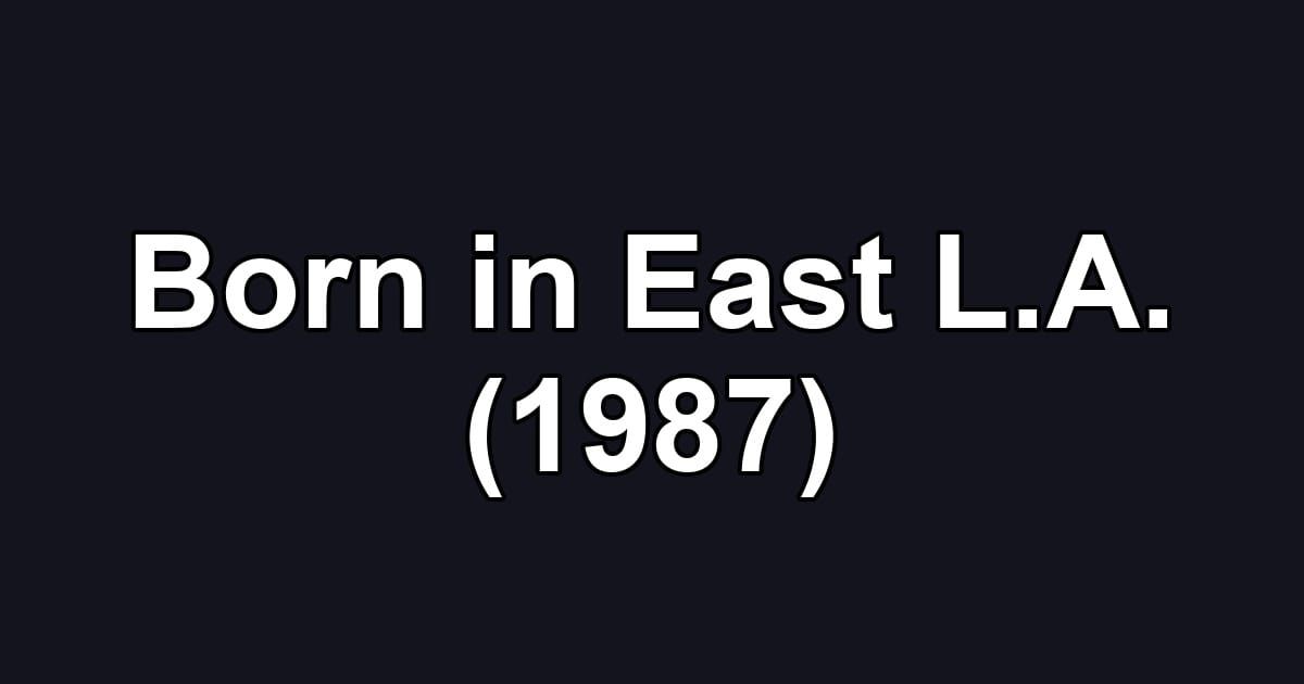 Born in East L.A. (1987)