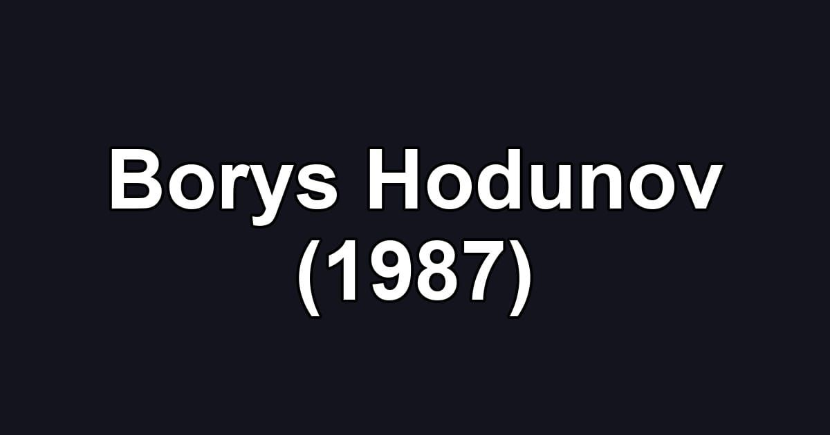Borys Hodunov (1987)
