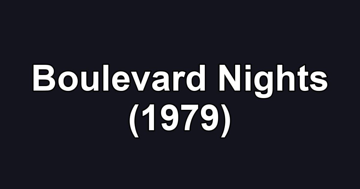 Boulevard Nights (1979)