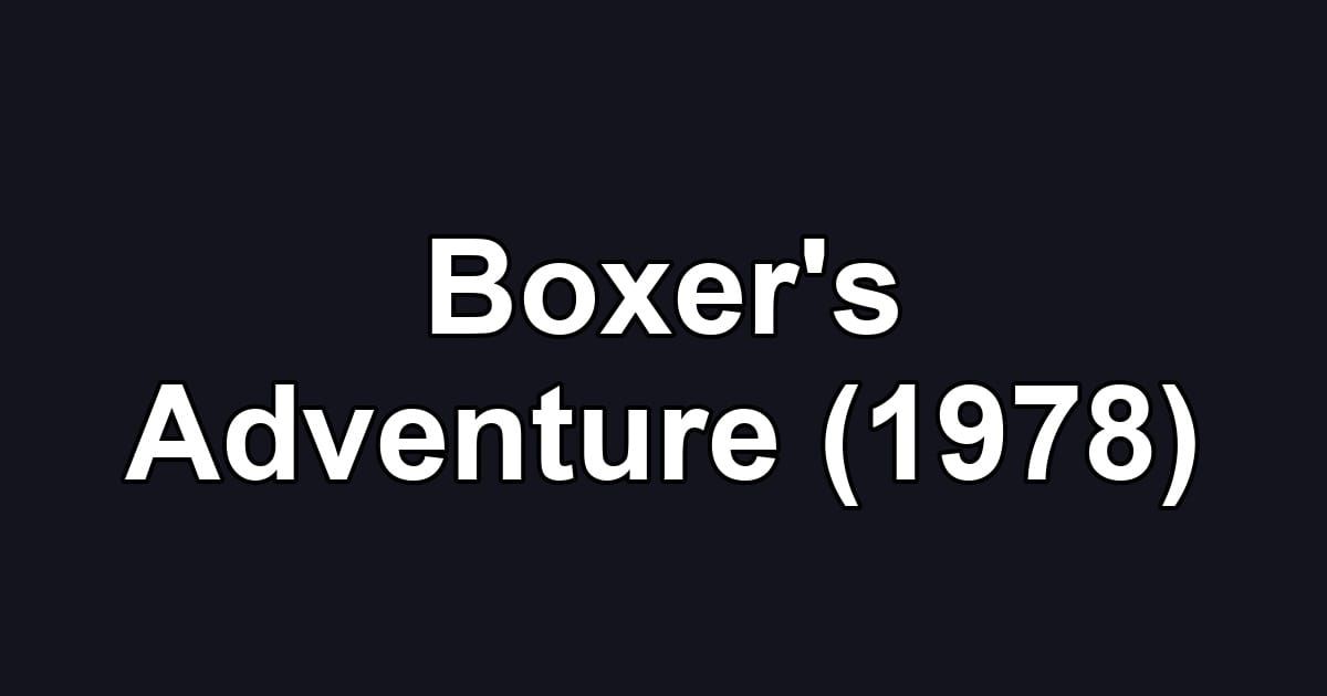 Boxer's Adventure (1978)