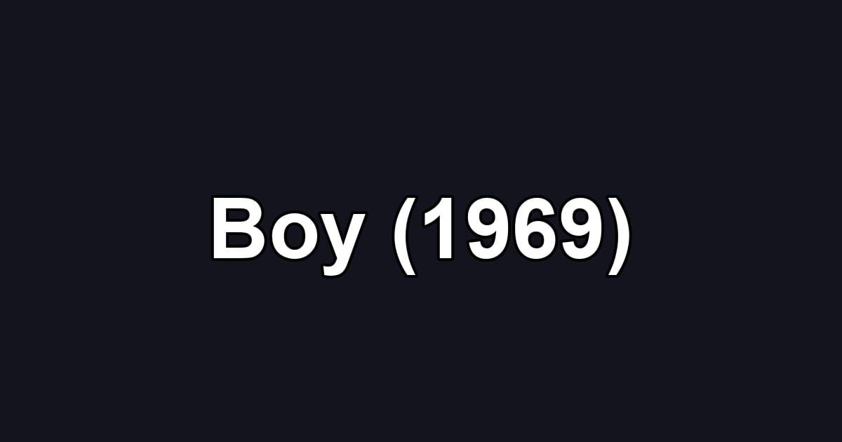 Boy (1969)