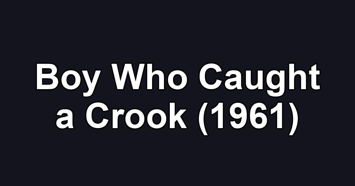 Boy Who Caught a Crook (1961)