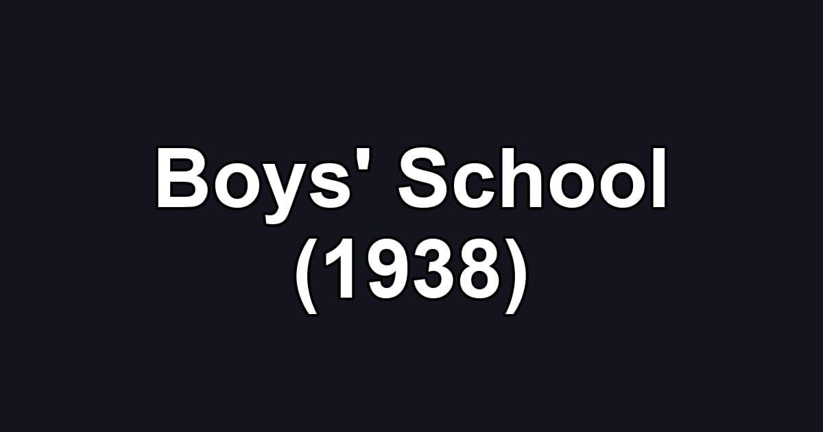 Boys' School (1938)