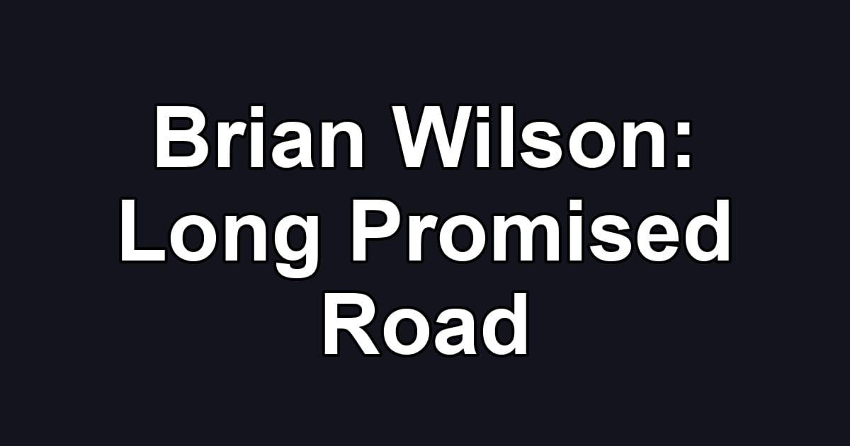 Brian Wilson: Long Promised Road