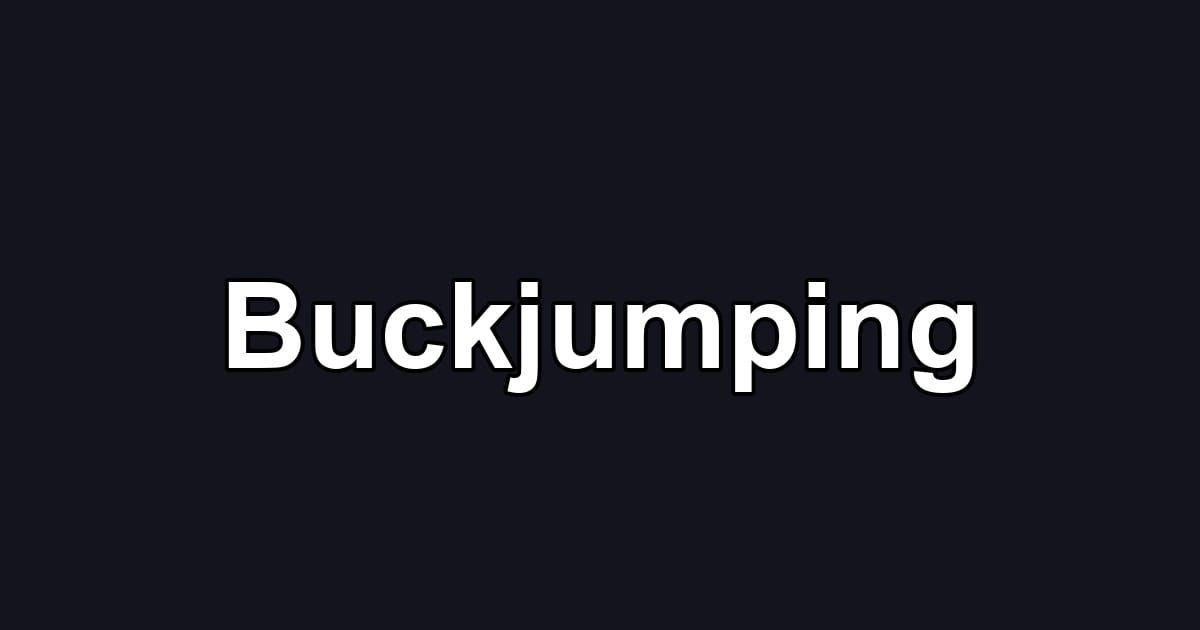 Buckjumping