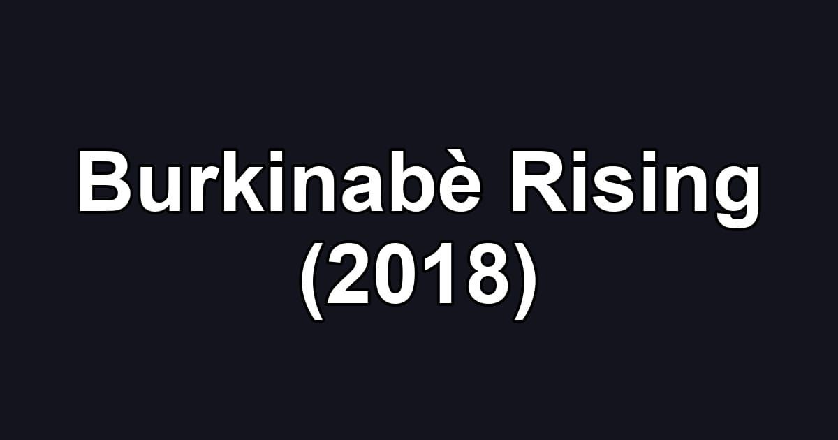 Burkinabè Rising (2018)