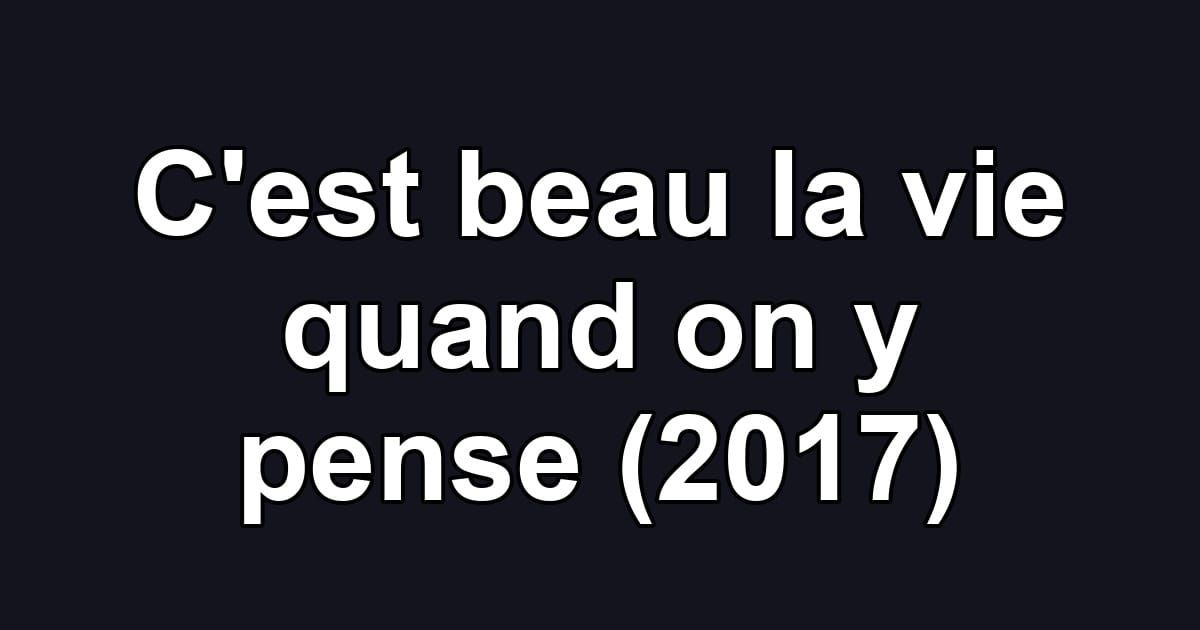 C'est beau la vie quand on y pense (2017)