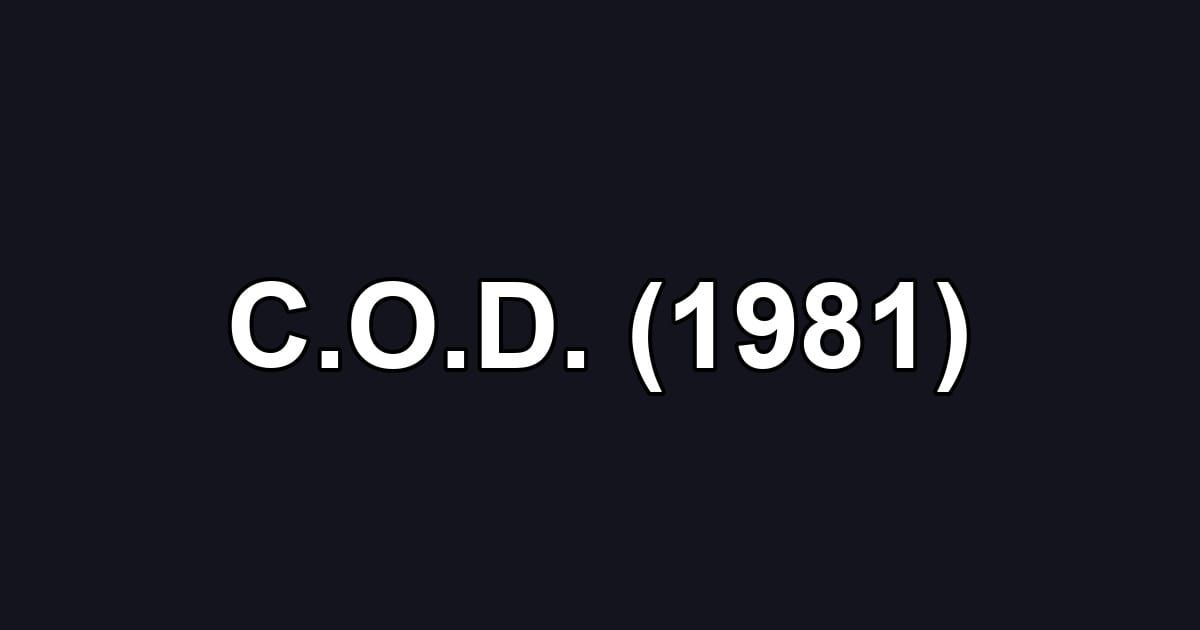 C.O.D. (1981)