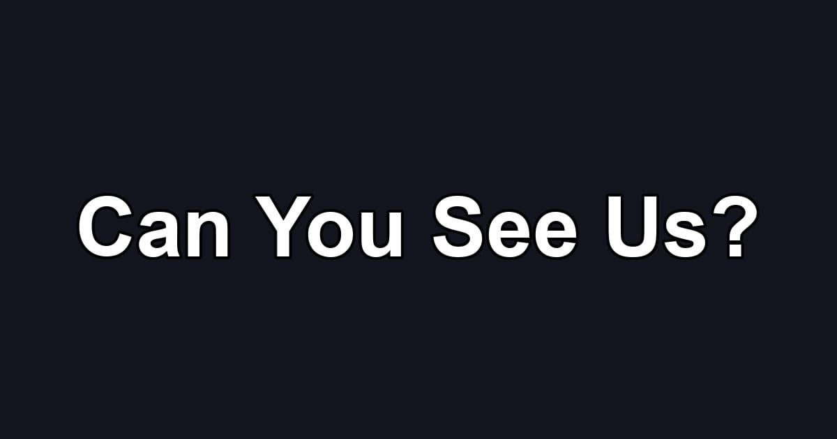 Can You See Us?