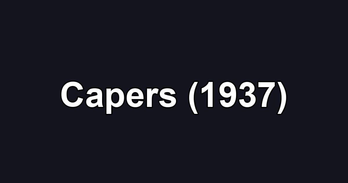 Capers (1937)