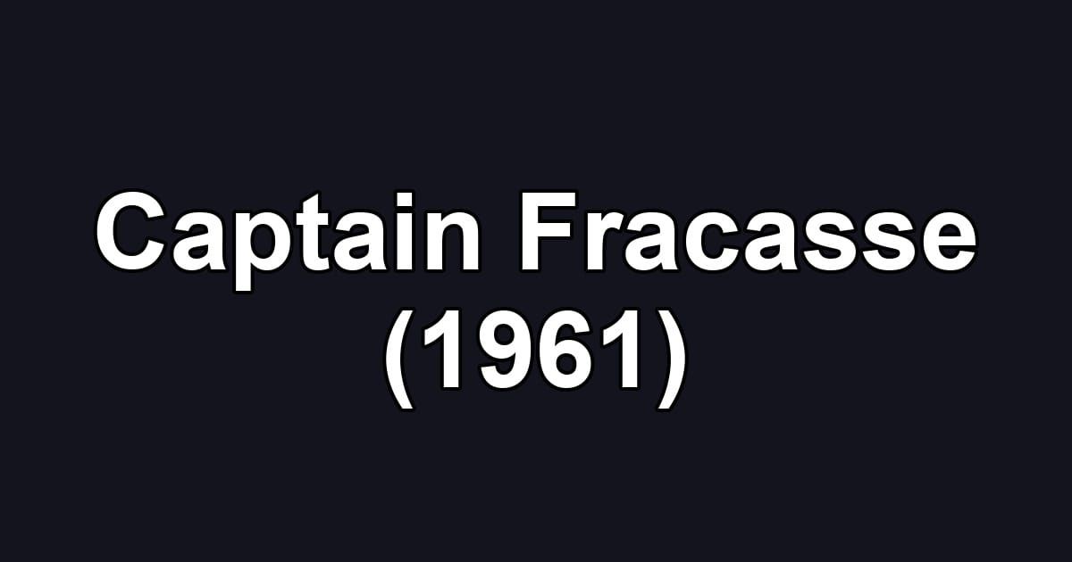 Captain Fracasse (1961)