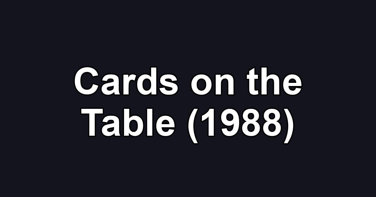 Cards on the Table (1988)