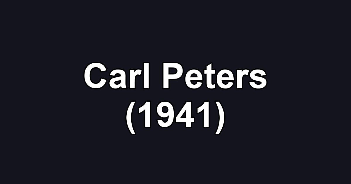 Carl Peters (1941)