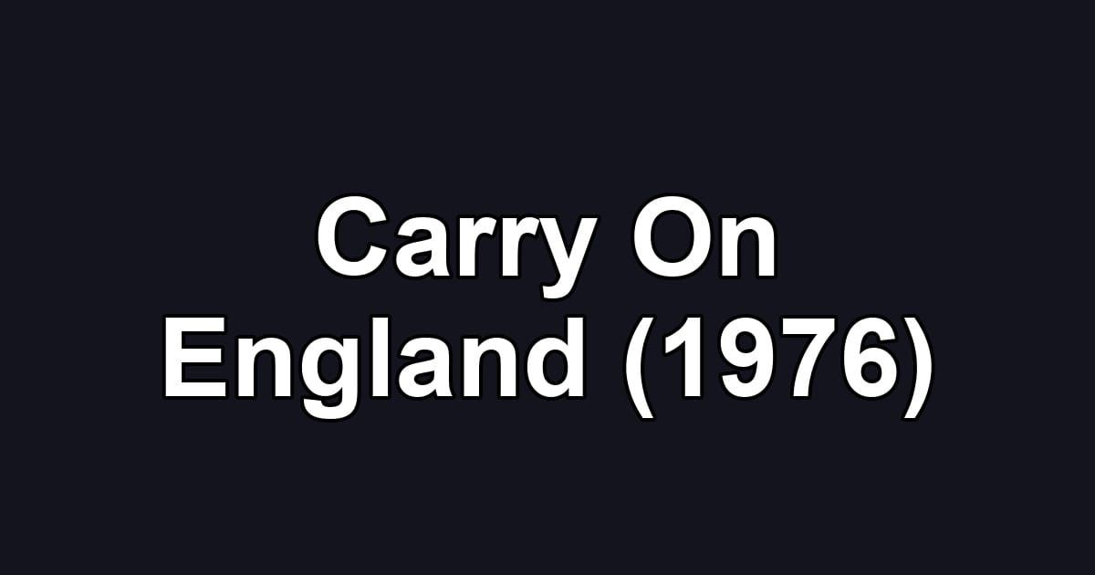 Carry On England (1976)