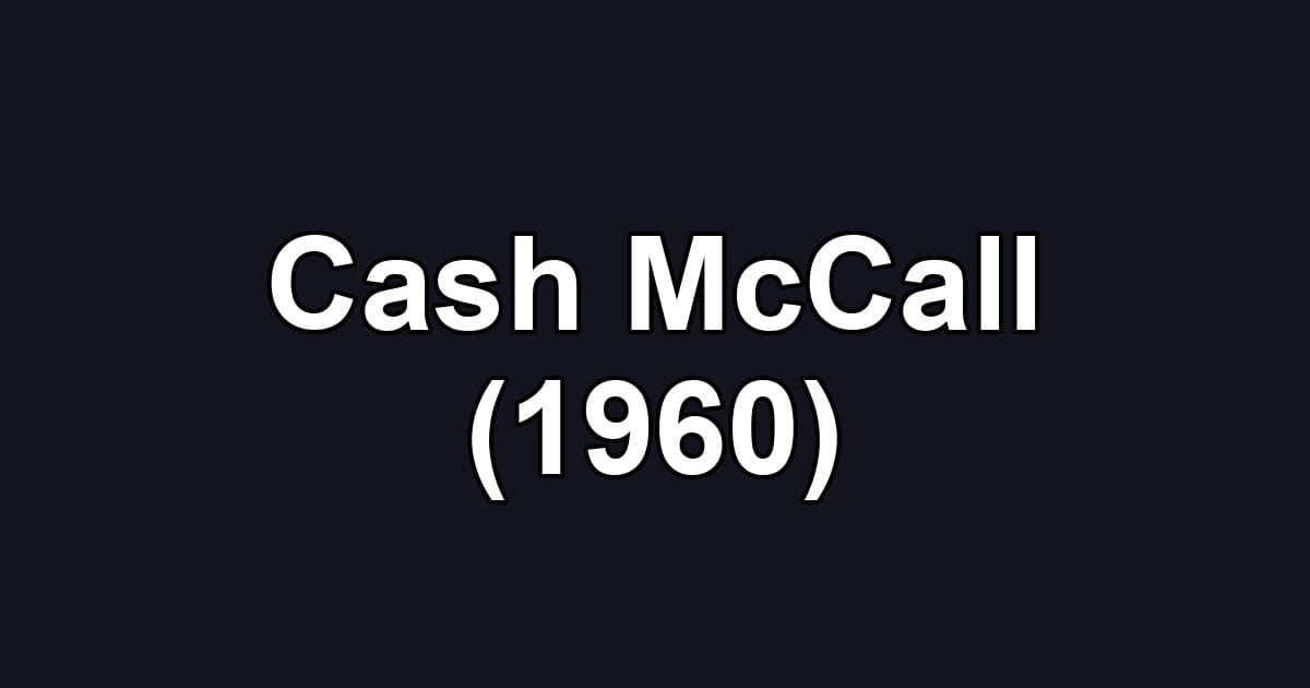 Cash McCall (1960)