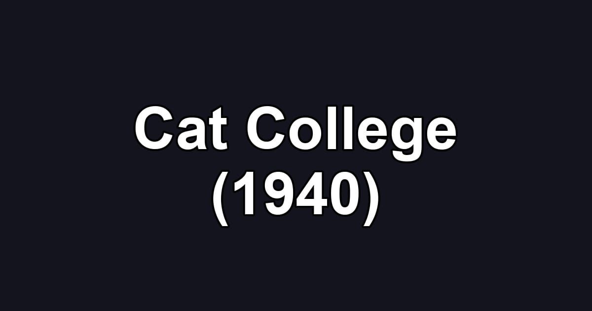 Cat College (1940)