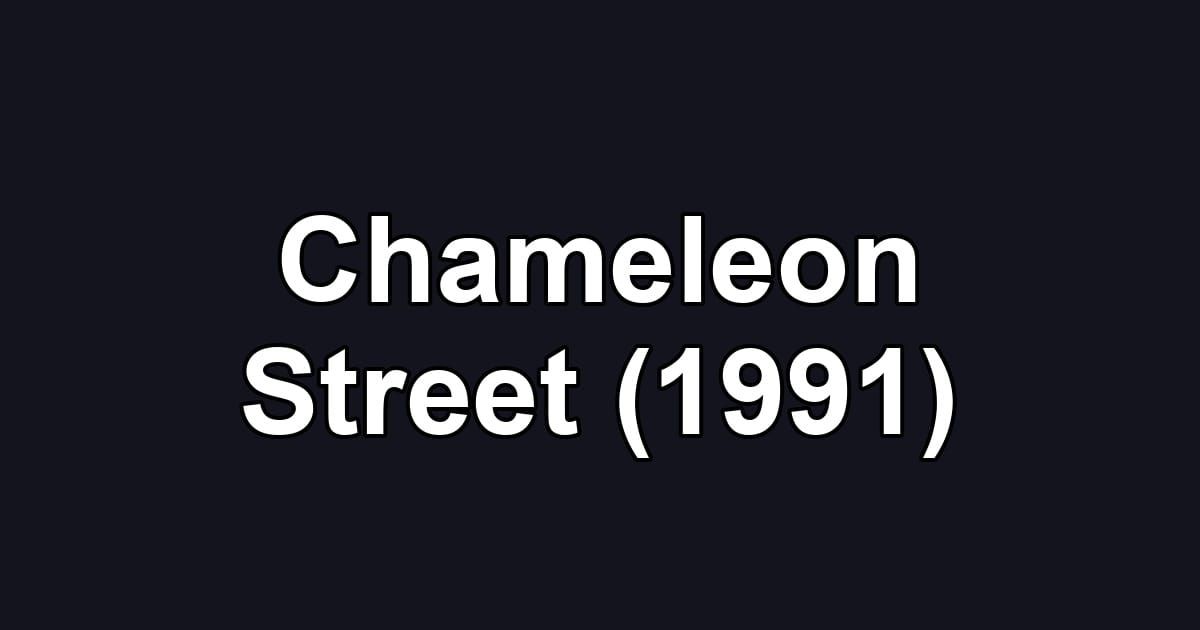 Chameleon Street (1991)
