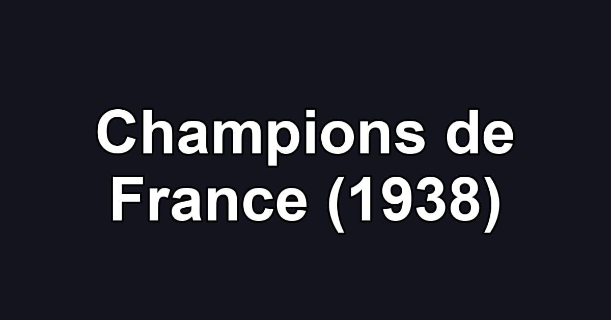 Champions de France (1938)