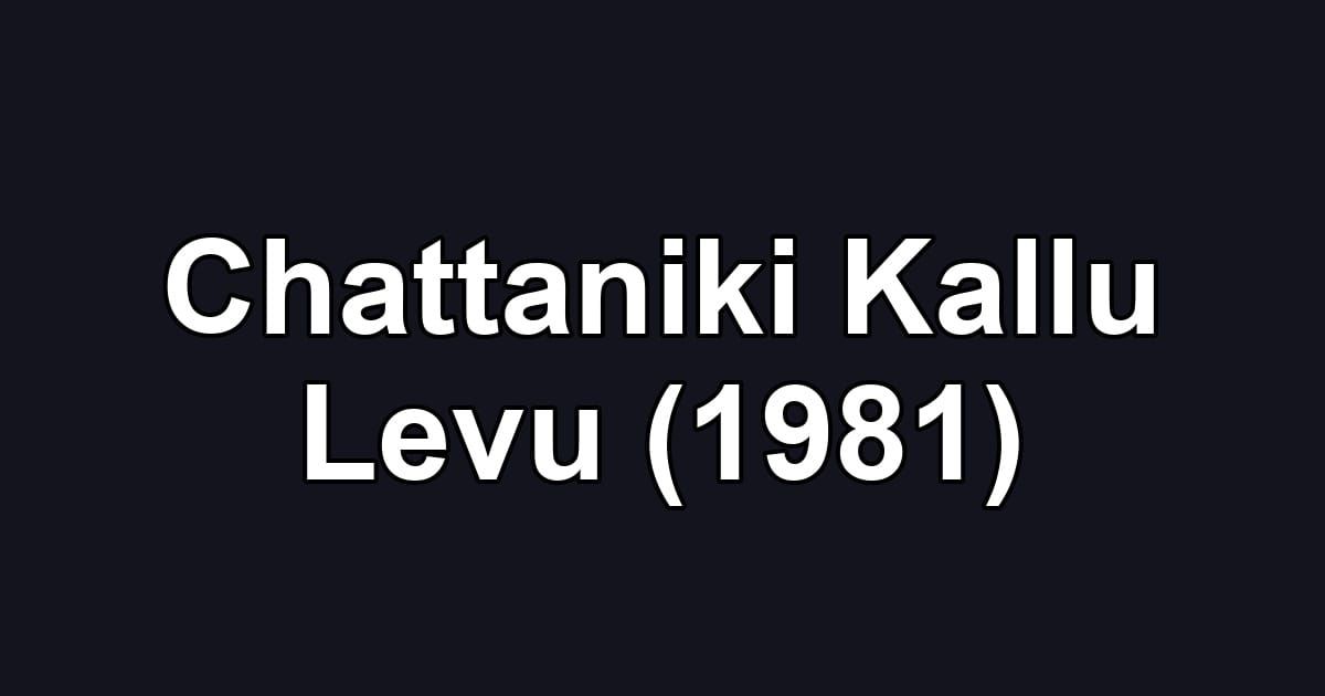 Chattaniki Kallu Levu (1981)