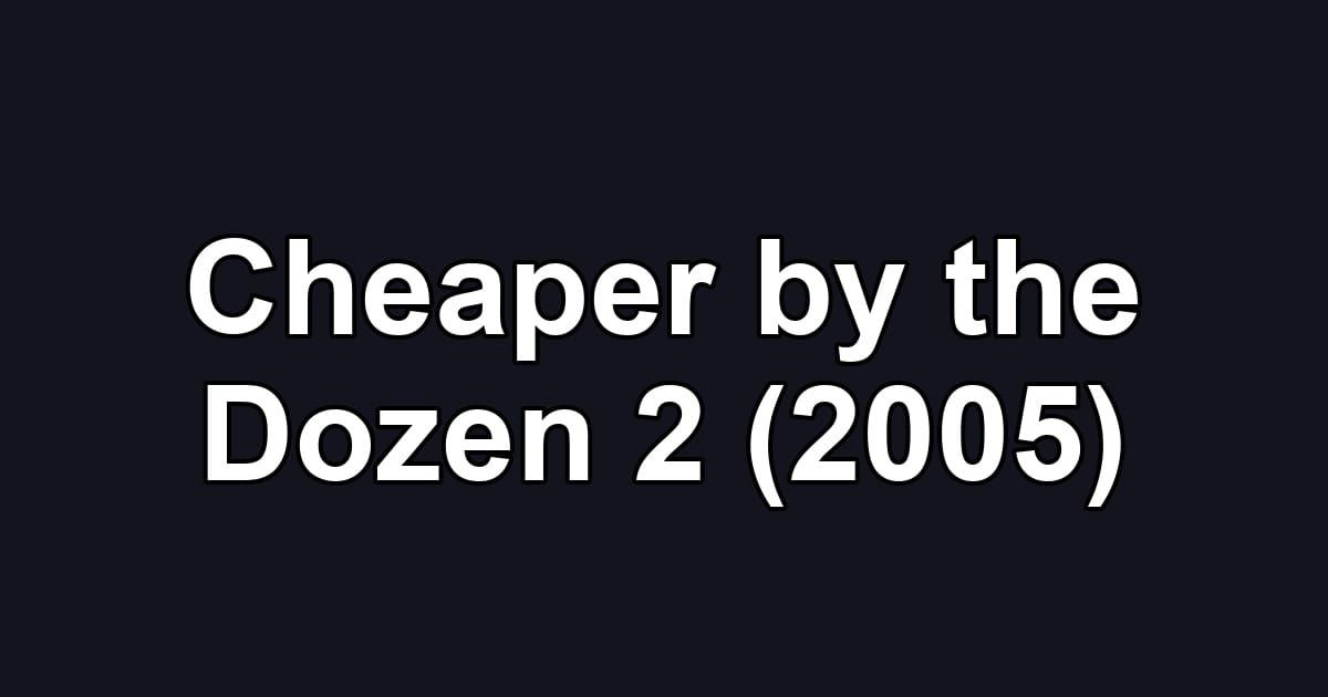 Cheaper by the Dozen 2 (2005)