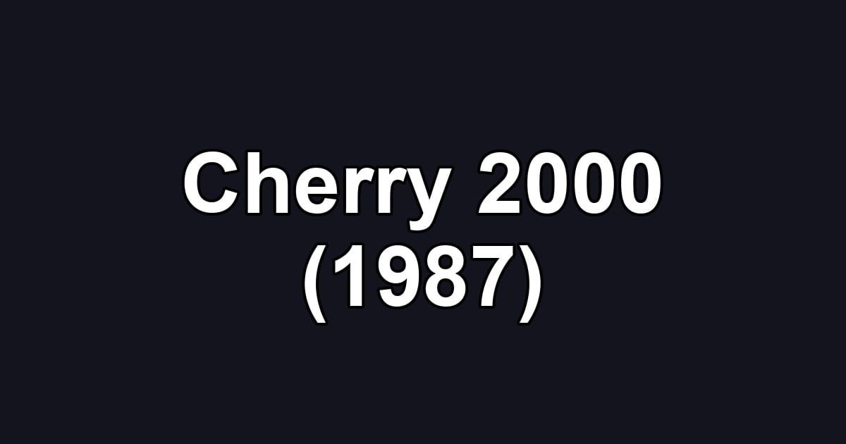 Cherry 2000 (1987)