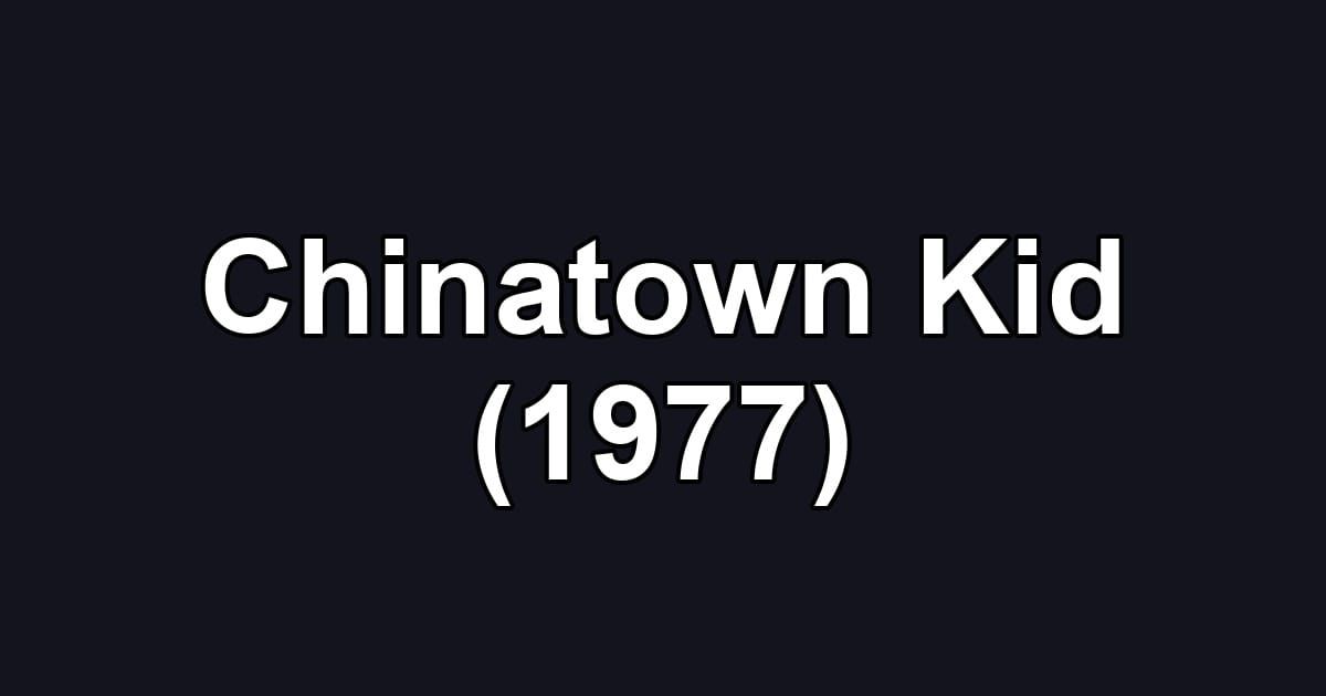 Chinatown Kid (1977)