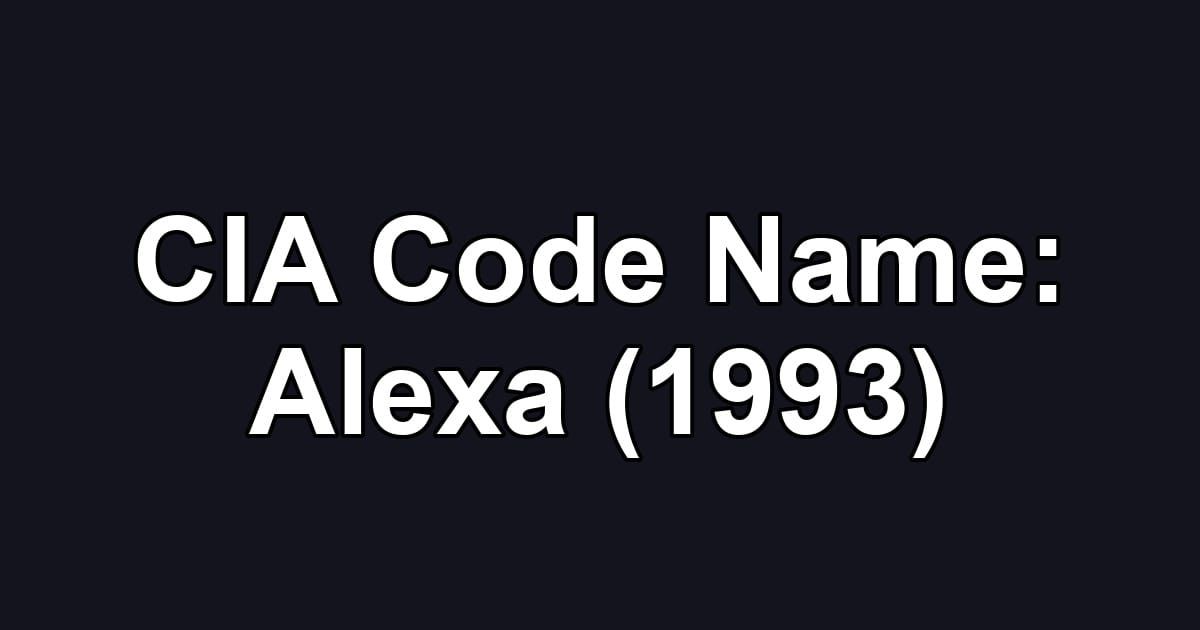 CIA Code Name: Alexa (1993)