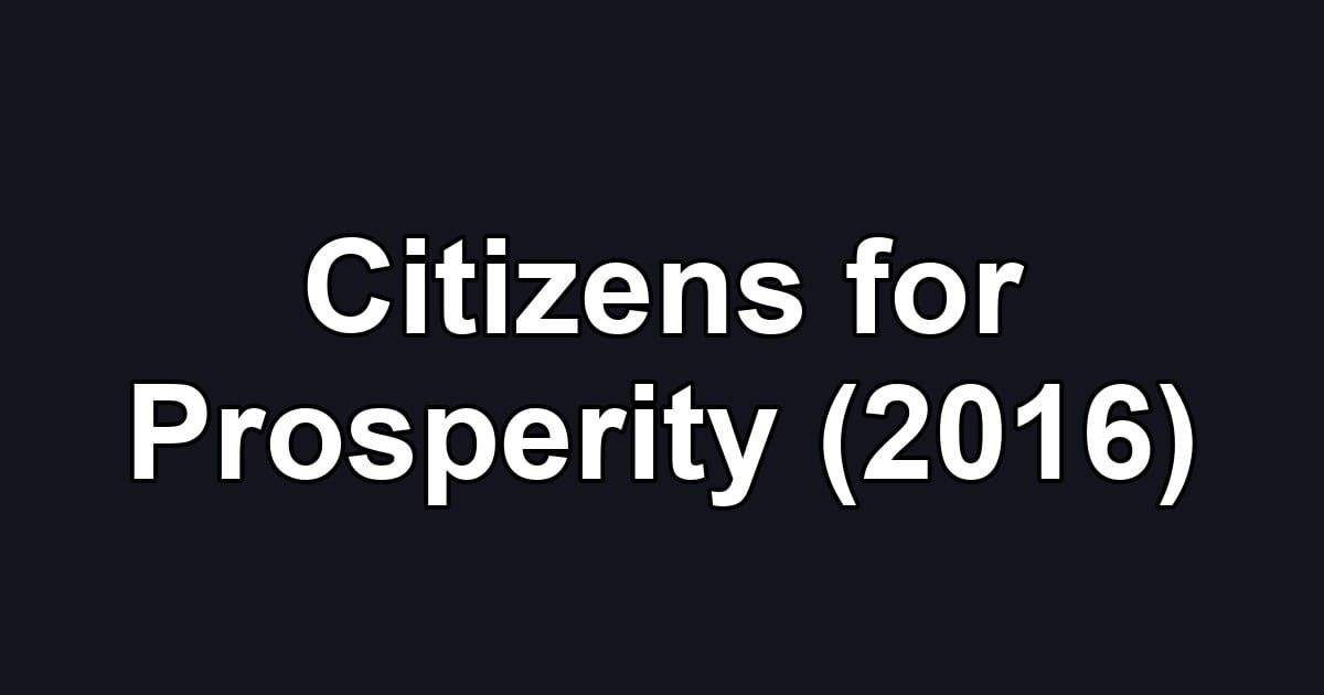 Citizens for Prosperity (2016)
