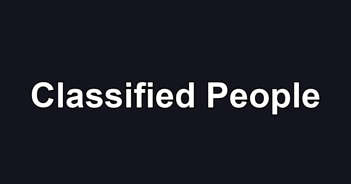 Classified People